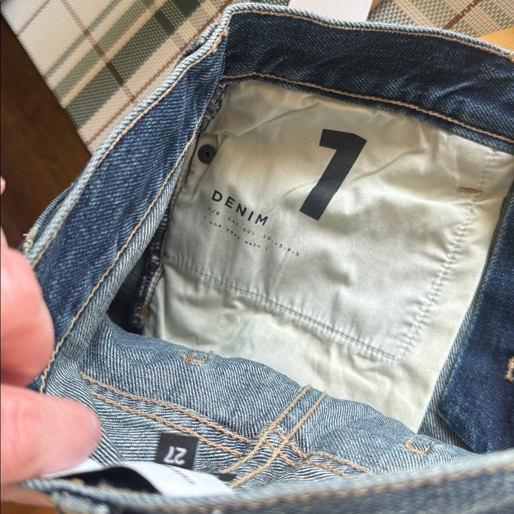 NWOT Current/Elliott Dark Wash Cuffed Denim Shorts 27 - Picture 6 of 8